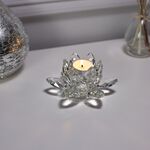 Cashel Living Crystal Lotus Flower Candle Holder