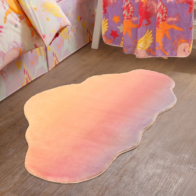 Ombre Cloud 75cm x 139cm Faux Rabbit Rug