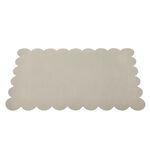 SCALLOP LEATHER Grey Placemat