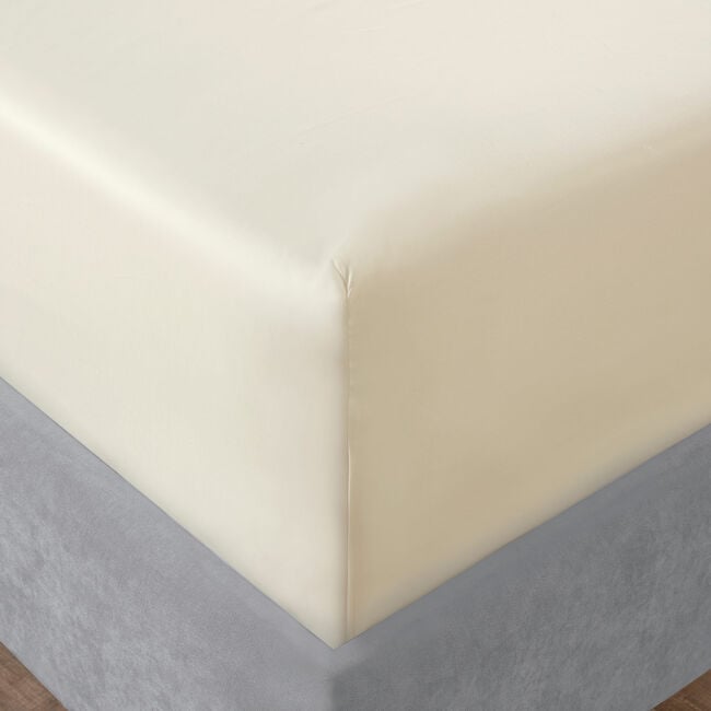 KS FITTED SHEET 800 Threadcount Cotton Cream