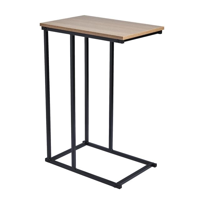 Side Table With Black Metal Frame