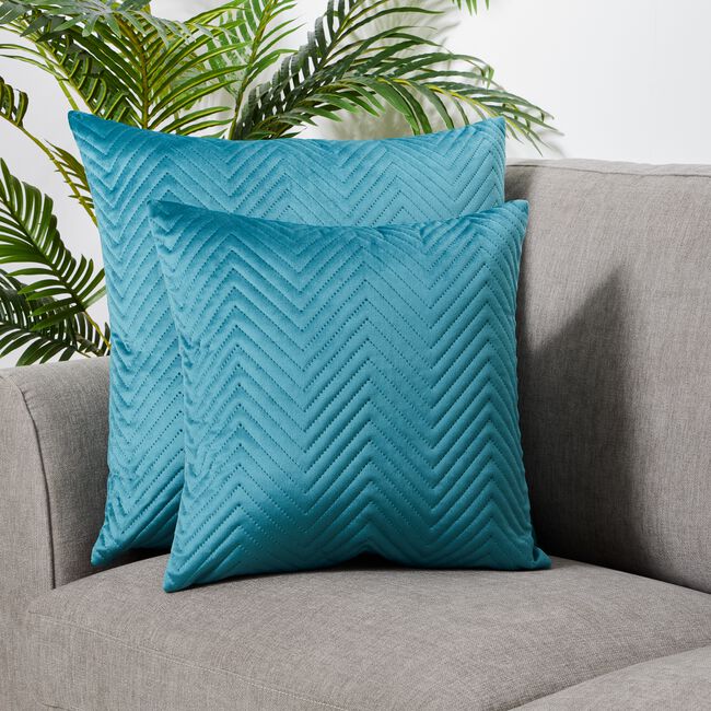 TRIANGLE STITCH PETROL 58x58 Cushion