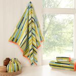 GEO STRIPE BLUE Bath Sheet