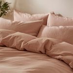 SINGLE DUVET COVER Martex Touch of Linen Seashell Pink