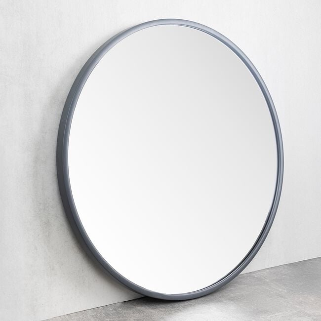 Black Round Mirror 50cm