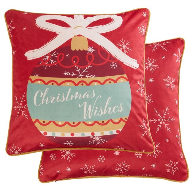 Christmas Wishes Cushion Covers - 2 Pack