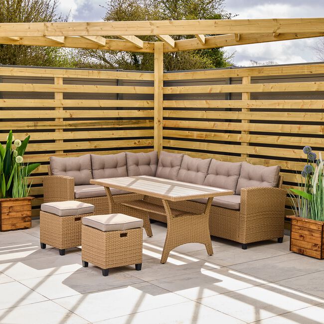 Genoa Rattan Corner Sofa Set