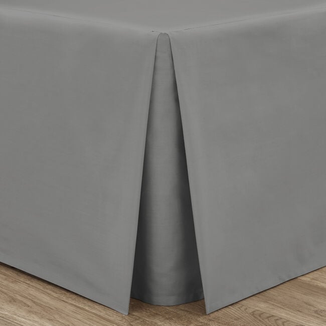 KING SIZE PLATFORM VALANCE Luxury Percale Grey 10J