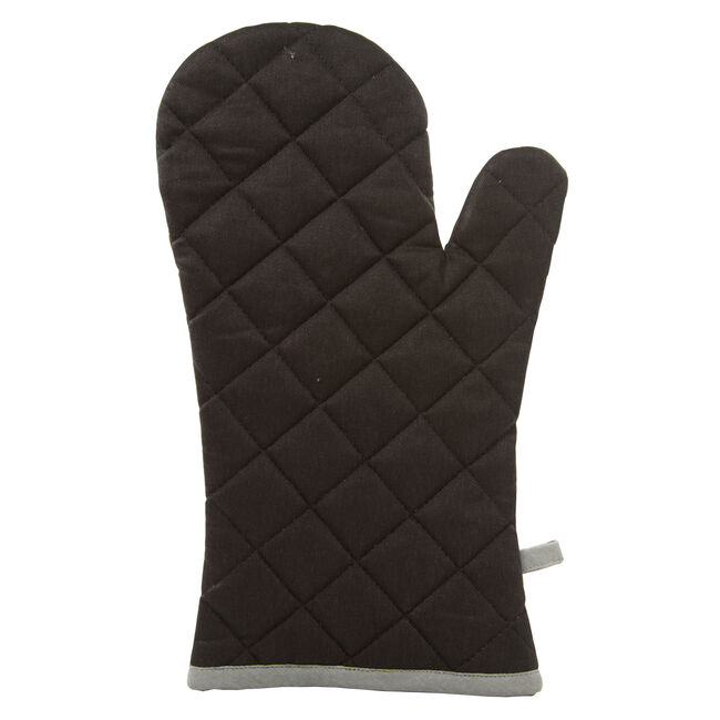 Two Tone Single Oven Glove - Black/Grey