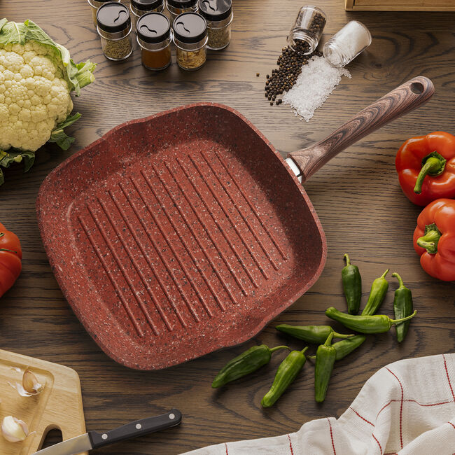 JML Copper Stone Griddle Pan 28cm