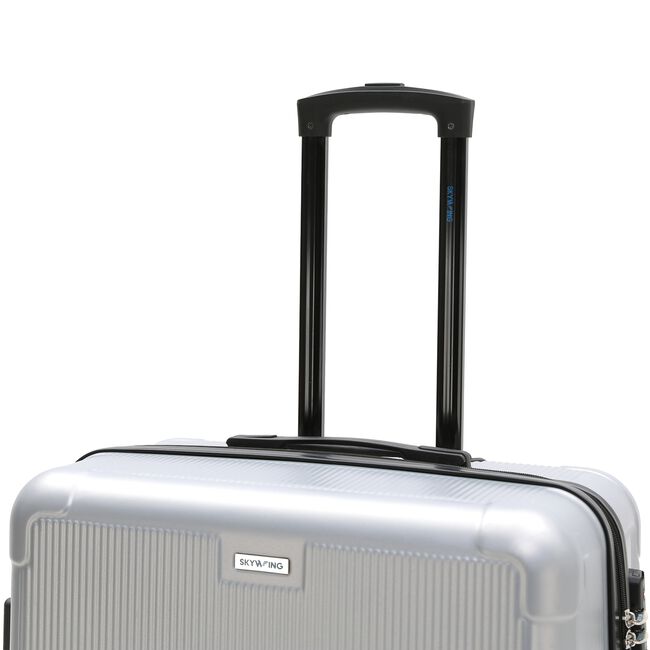 LARGE LIGHTWEIGHT HARDSHELL LUGGAGE - METALLIC SILVER