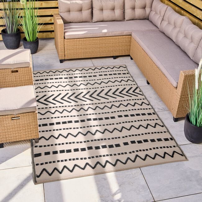 Tribal Outdoor Mat 120cm x 180cm - Natural