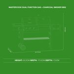 Mastercook Dual Function Gas & Charcoal Smoker BBQ