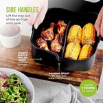 Tower Black Square Air Fryer Tray with Divider
