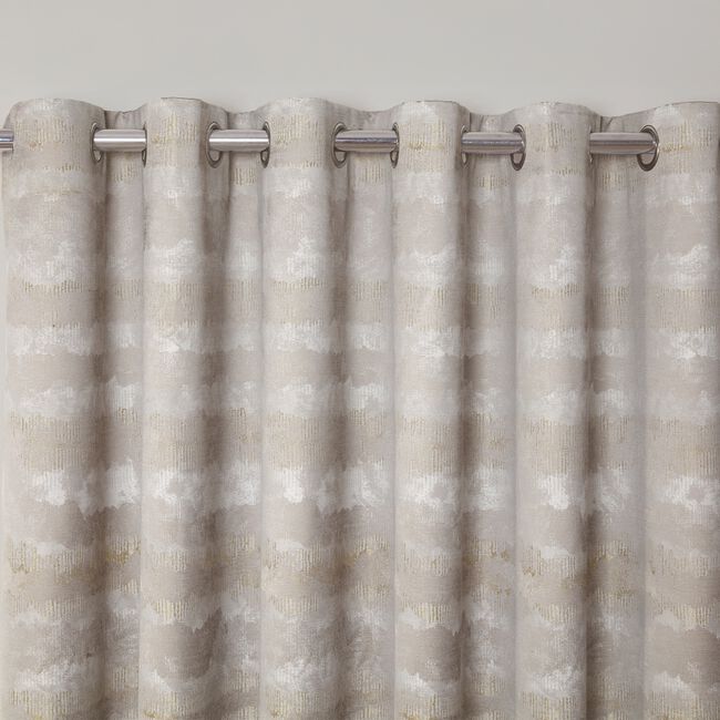 SUNSET STRIPES GREY/OCHRE 66x54 Curtain