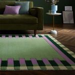 KAI WOOL BORDER GREEN/ PURPLE 160X230cm Rug