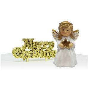 Nativity Angel Resin Cake Topper