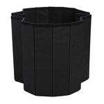 BOUCLE GREY FOLDING STORAGE Ottoman with Table