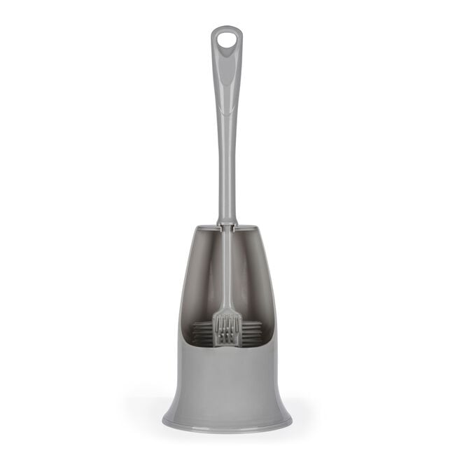 BELDRAY ANTIBAC Silicone Grey Toilet Brush