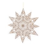 48cm Gold Glitter Star Christmas Tree Decoration