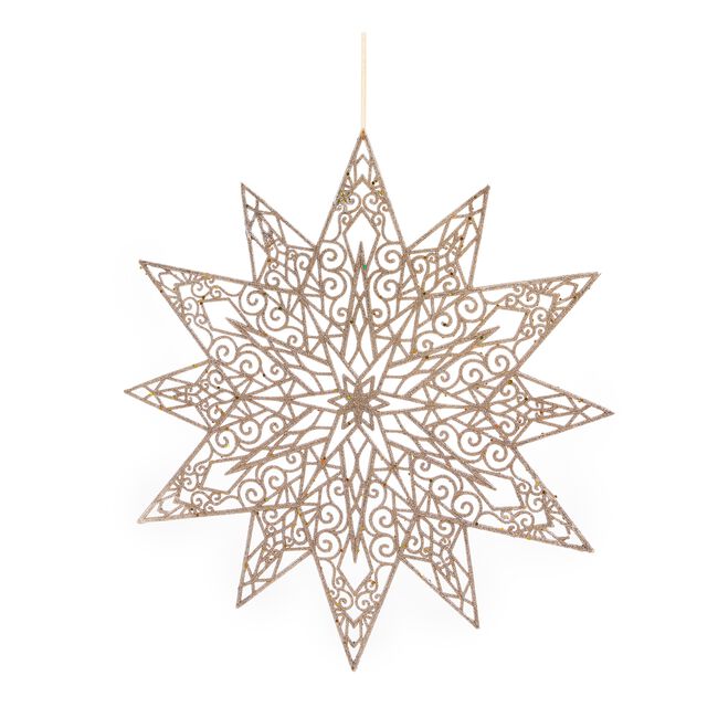48cm Gold Glitter Star Christmas Tree Decoration
