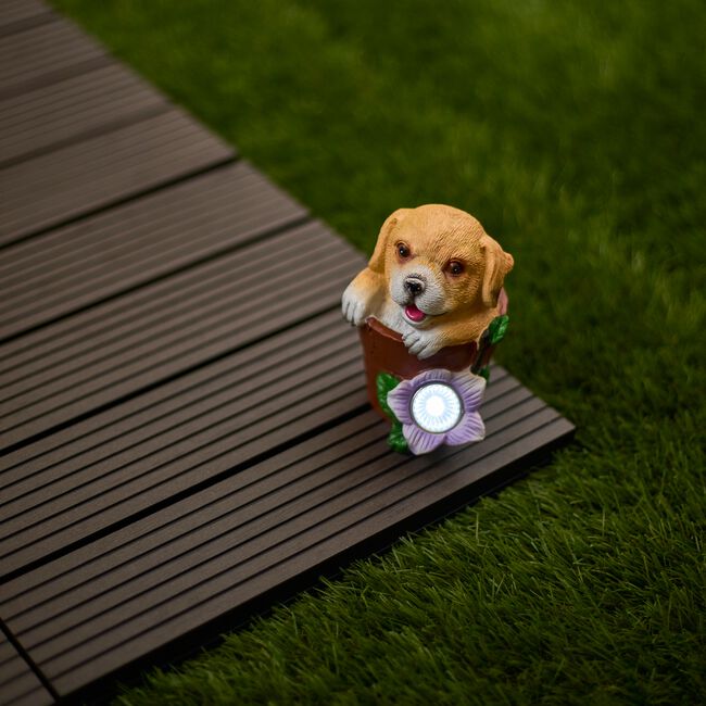 Puppy & Kitten Garden Solar Light
