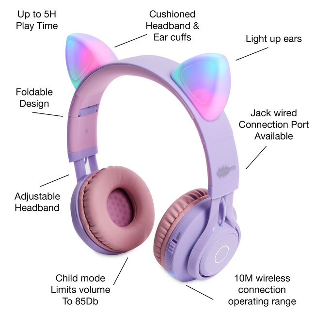 Sonarto Phoebe Wireless Kids Bluetooth Headphones 