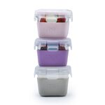 Melii 3 Glass Cube Containers - 160ml