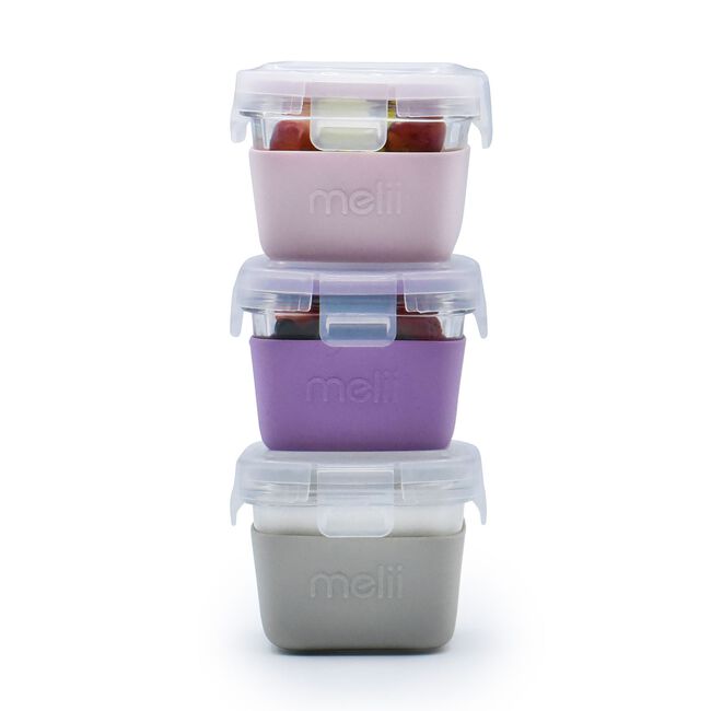 Melii 3 Glass Cube Containers - 160ml