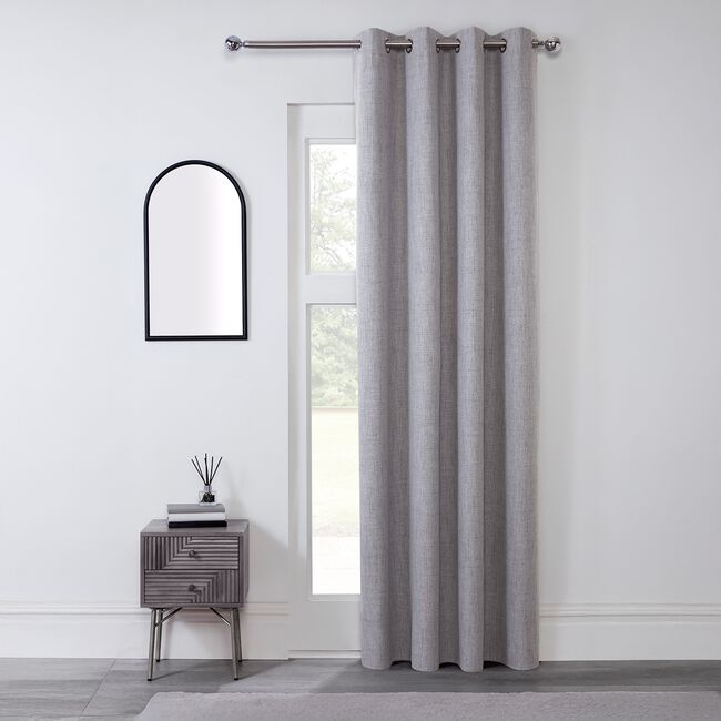 HACKNEY BLACKOUT SILVER 135x240cm Curtain Panel 