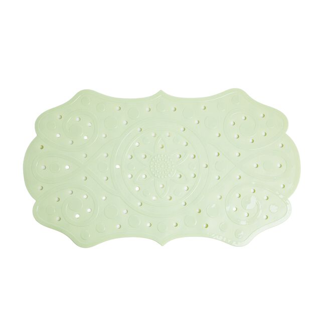 FLORAL SHAPED SAGE 70x40cm Bath Mat