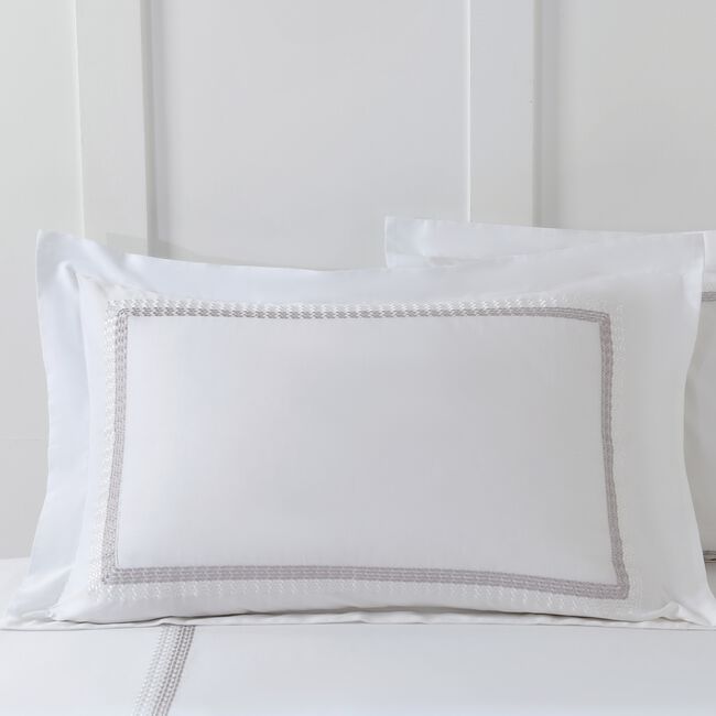300 TC Laragh Border Stripe Oxford Pillowcase Pair