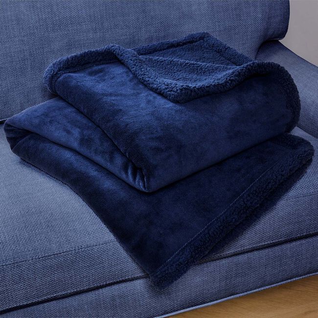 RUANE BORG NAVY 150x200cm Throw