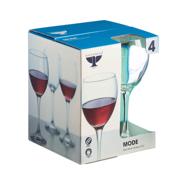 Ravenhead Mode 340ml Red Wine Glasses Set Of 4