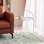 White Metal Side Table