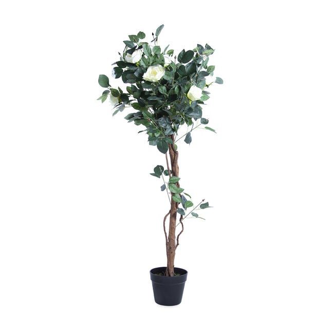 Artificial White Rose Tree 1.2m