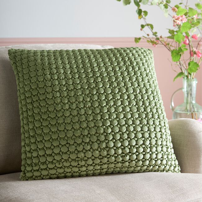 BOBBLE TEXTURED OLIVE 55x55cm Cushion