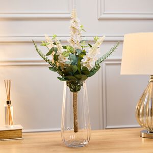 Elan Floral White Delphinium Bouquet 55cm