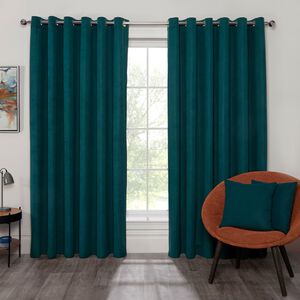 BLACKOUT & THERMAL CORDUROY TEAL 66x54 Curtain