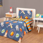 JUNIOR BED DUVET COVER Space Stripes