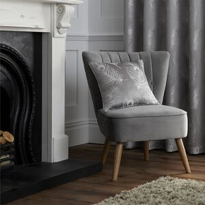 Feather Silver Cushion 43cm x 43cm