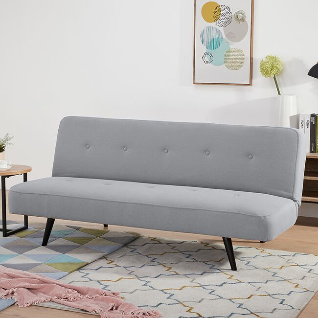 Maya Light Grey Convertible 180cm x 108cm Sofa Bed