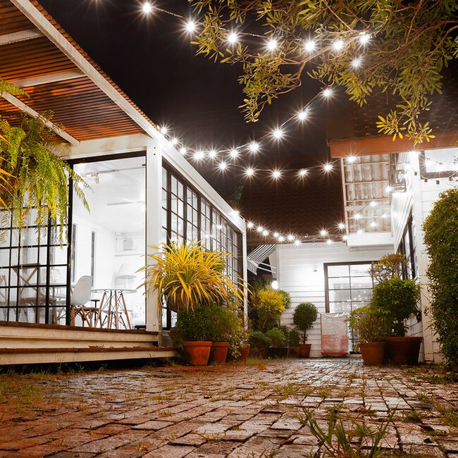 21 White Connectable Garden Party Bulbs