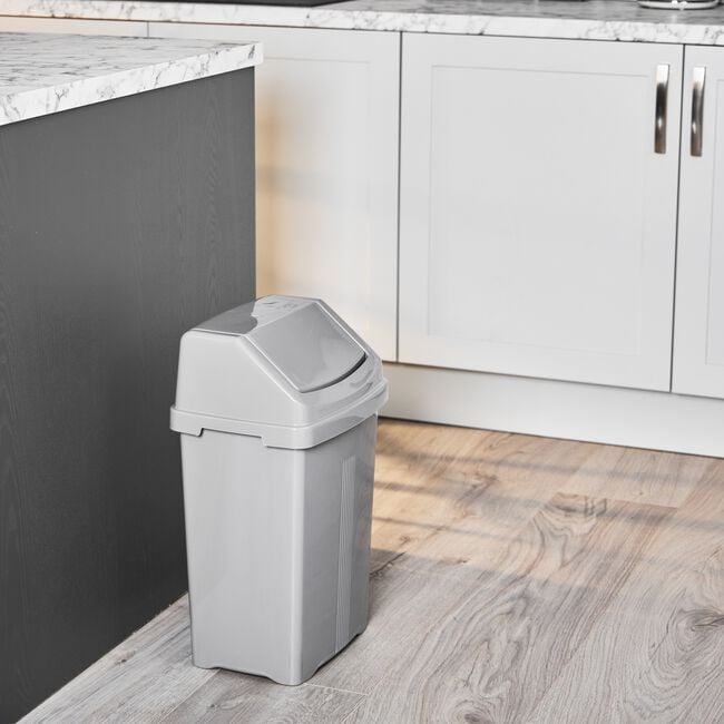 Casa Cool Grey Swing Bin 25 Litre