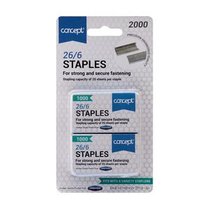 Concept Staples Boxes of 1000 2 Pack