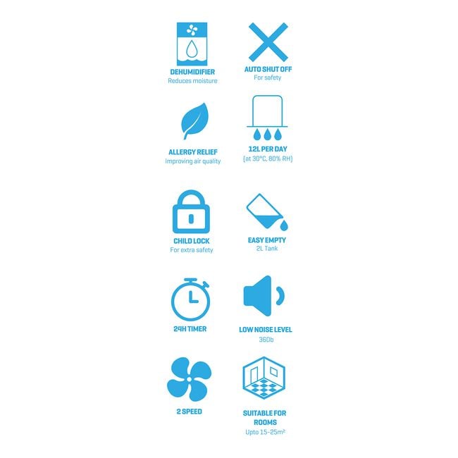 Daewoo 12L Dehumidifier