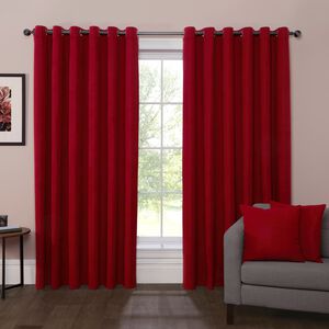 BLACKOUT & THERMAL CORDUROY RED 66x54 Curtain