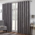 B/OUT & THERMAL H/BONE Deep Charcoal 66x54 Curtain