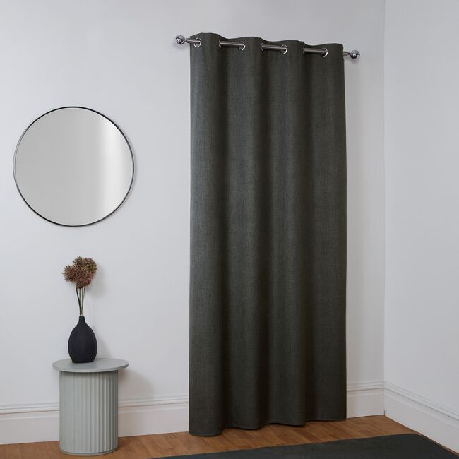 HACKNEY BLACKOUT CHARCOAL 135x240cm Curtain Panel 