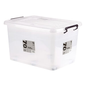 Rolling Storage Container 70L - Clear